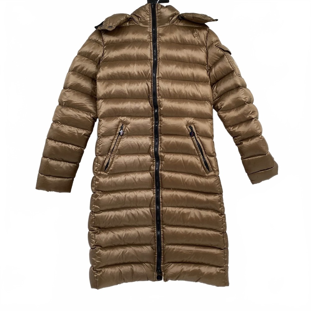 Moncler Brown Puffer Mid-Length Down-Filled